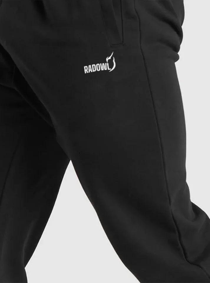 gym lower for men - Radowl Jogger Black, featuring pre-shrunk fabric and precision fit keep you comfortable during high intenstity interval training (HIIT) or regular workout form radowl.co.in