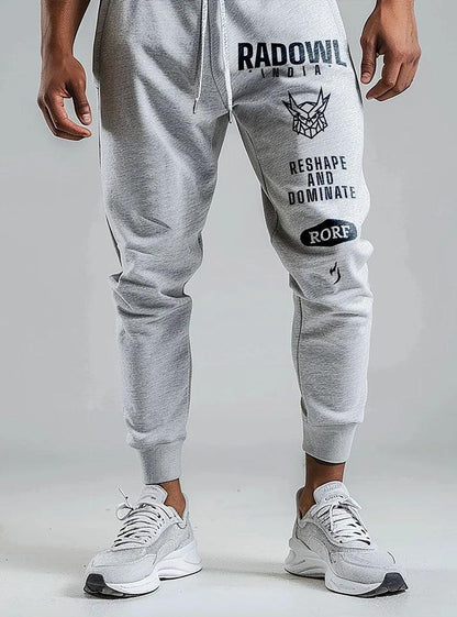 Men wearing Radowl x RORF Grey | gym Joggers for men - Comfortable and breathable gym lower for men, ideal for workouts and casual wear buy now at radowl.co.in