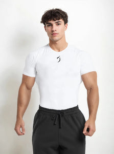 Titan Flex Emblem Compression T shirt -White