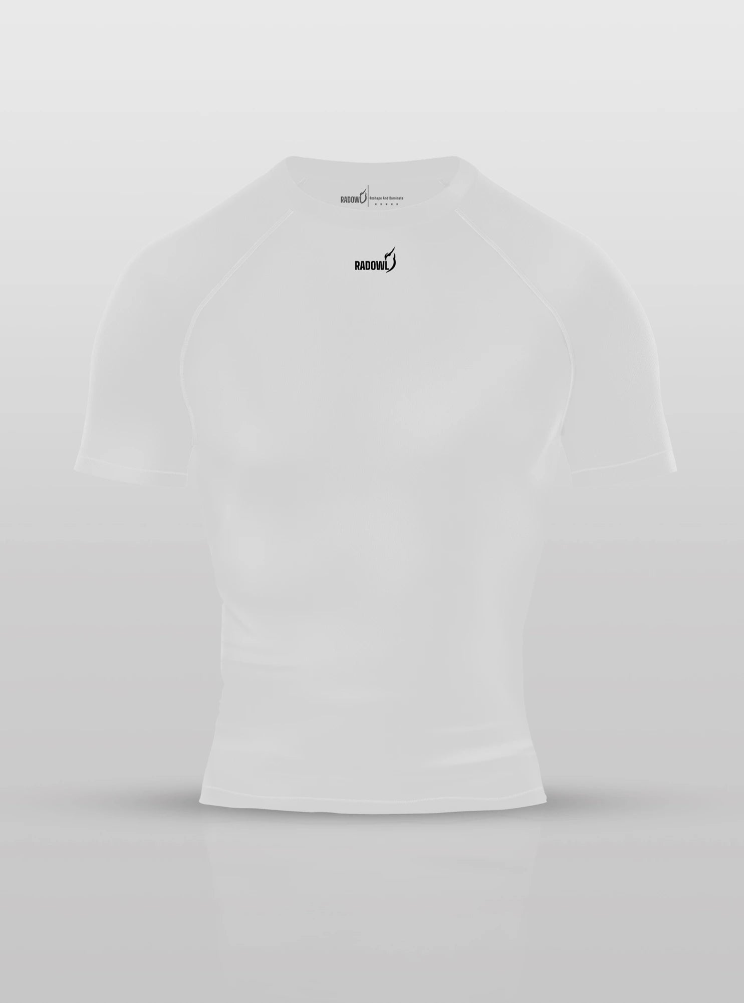 image of half sleeve gym compressor tshirt is placed on whitedrop background